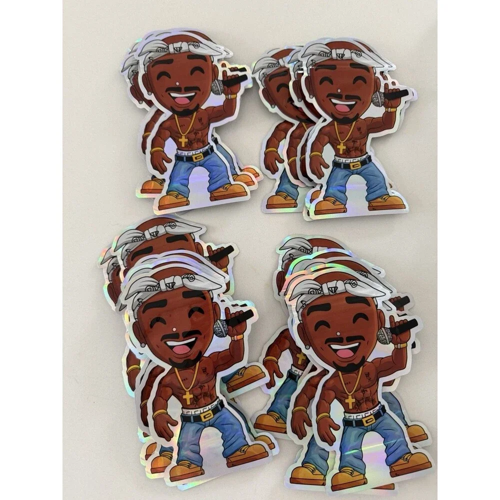 Pop 2PAC Tupac Doll Figure Collectible Custom Mylar Zipper Bags & box 50pack